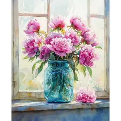 RUOPOTY Flower Painting By Numbers Adults Crafts Diy Crafts Flower Paint for Painting Wall Art Pictures By Numbers