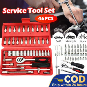 Original 46pcs/set Tool Box Car Motorcycle Repair Set Hand Tools Home Service motor DIY Kit