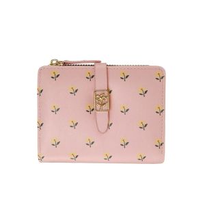 Dompet Lipat Nayana Terbaru Cantik Pink Motif Fashion Simpel Remaja Kekinian WA1210P3