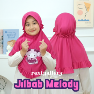 Jilbab Melody Hijab Anak Karakter Sanrio Kerudung PAUD TK Gambar Melodi