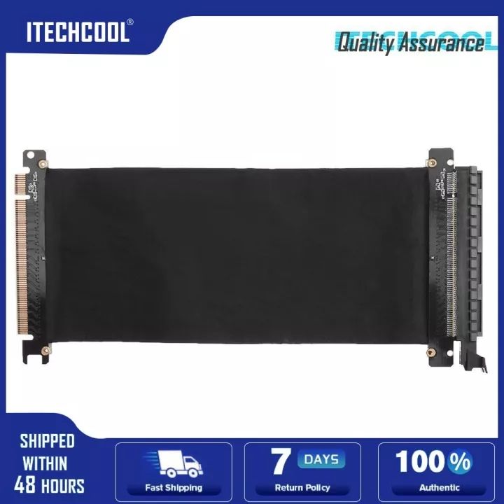 EZDIY-FAB PCIE Gen 4 16X Extreme Flexible, High Speed Riser Cable PCI Express 4 0 Port Gpu Extension Card Right Angle Connector 11 81in 30cm