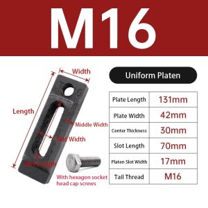 1pcs Klem Besi Kotak Klem Kotak Clamp Clamp Kotak Klem Moulding Injection Cetakan Mesin Injeksi Pelat Cetakan Mesin Cetak Injeksi Besi Tekan