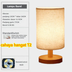 Angela Lampu Malam Model Klasik Eropa Classic Wood Bedside Lamp LED Lamp Lampu Minimalis Lampu tidur Aesthetic Lampu Kamar Tidur Lampu LED Table Lamp Lampu Meja Minimalis Modern Night Lighting Solid Wood Table Lamp Karakter Kain LED