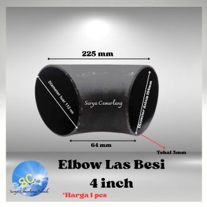 Elbow Las Besi 4 inch  Pipa Las / Elbo Lbow Keni Knee Pipa Las Knee Penyambung Pipa Besi 4  inch