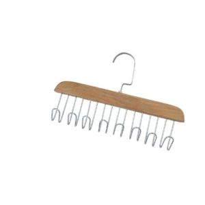 WARMIE 8 Hook Women Storage Bra Hanger 360 Degrees Rotating Solid Wood Belt Hanger Practical Nonslip Men Tie Belt Hanger Home