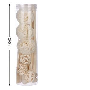 QUE KHUẾCH TÁN TINH DẦU NƯỚC HOA THƠM PHÒNG (QUE + HOA MÀU TRẮNG) - BAUHO