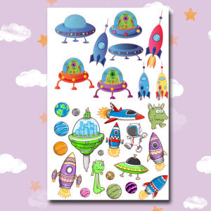 Stiker Astronot Uvo isi  24/40 pcs