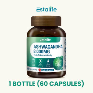 Estalife Ashwagandha 8000MG | Pure Extract Supplement | Stress Sleep Immunity Energy Anxiety Memory Mood