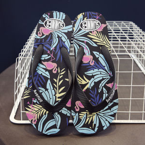 Flip-flops mens foot clamp student personality platform slippers summer trend beach social anti-slip tide men
