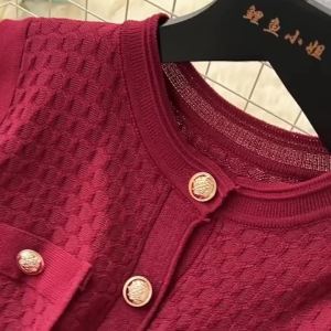 SINGREINY Senior Office Lady Dress O Neck Sleeveless Single Breasted Chic Elastic Waist Slim Sundress High Quality Knitted Dress