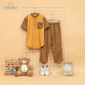 Chiciko Baju Koko Deluxe Setelan Anak Laki Laki Lengan Pendek  Umur 1-10 Tahun