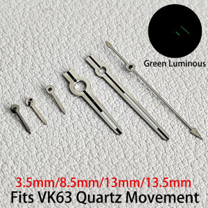new VK63 Watch Hand Suitable for VK63 VK63A Movement Gold Silver Watch Needle Hands for VK63 6 Hands Green Luminous high-quality
