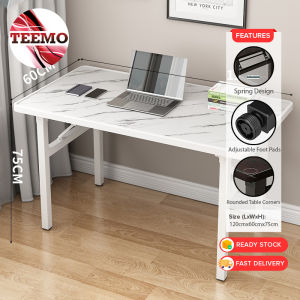 TEEMO【No Need Installation】120cm Computer Table Home Foldable Study Desk Office Folding Table Dining Coffee Table Furniture - Fulfilled by TEEMO SHOP