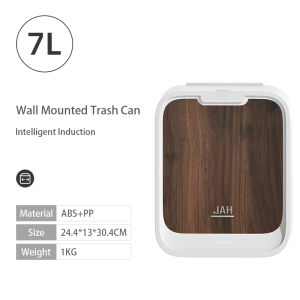 Vision 7L Wall Mounted Hanging Trash Can with Cover Kitchen Cabinet Door Garbage Bin Sensor Waste Can Slide Garbage Can Household Intelligent Induction Compost Bin Trash Bin