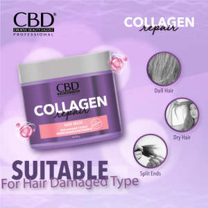CBD Hair Mask Pro Keratin / Color Shield / Collagen Repair / Bio Peptide Sachet 35gr (Masker Rambut)