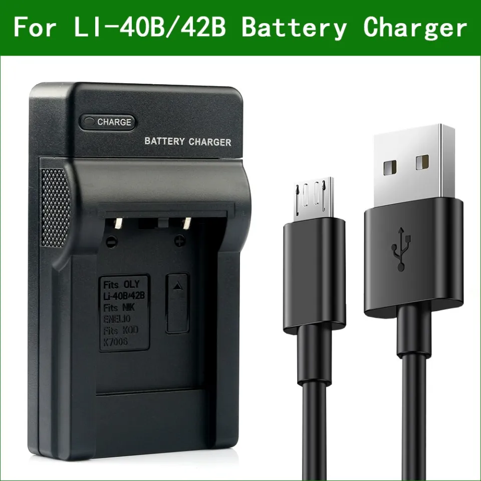 LI-40B LI-42B Digital Camera Battery Charger for Olympus VR-310 VR