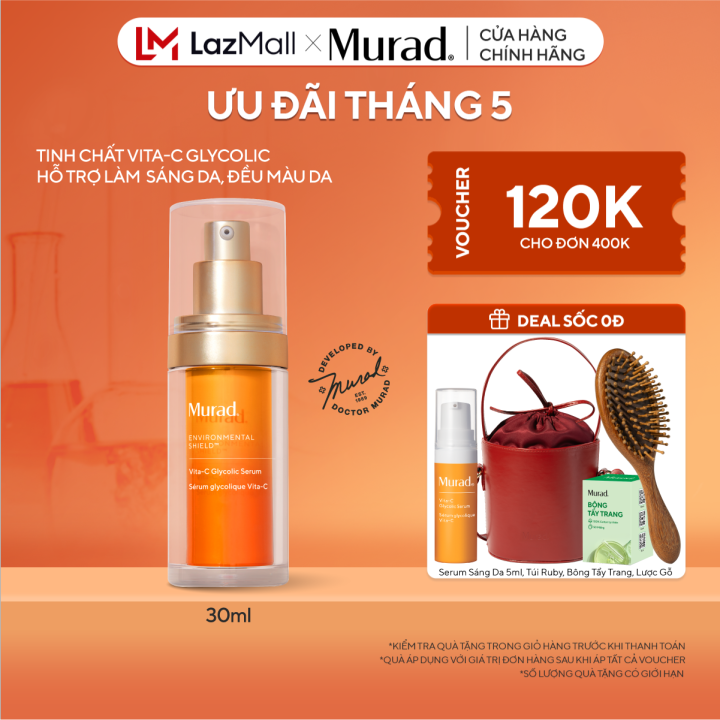 [GIÁM SỐC 500K] Tinh chất hỗ trợ sáng da, làm đều màu da Murad Vita-C Glycolic Serum 30ml
