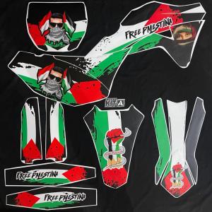 decal stiker kllx gordon dekal stiker variasi striping custom full body hijau hitam / Palestine Palestina D-A5-182