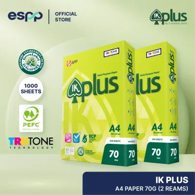 IK Plus Copier Paper 70gsm A4 (2 Reams)