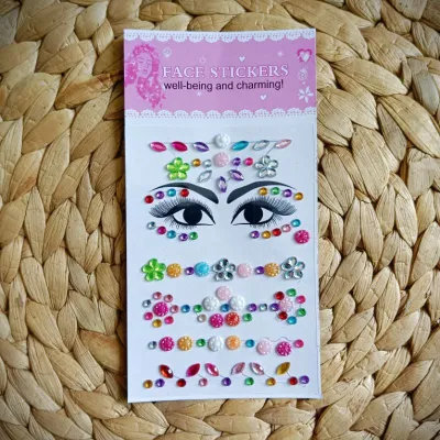 (Pilih Motif) Make Up Anak Face Sticker Hp Mata Wajah Karnaval Manik