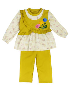 Baju Anak Perempuan Setelan Slempang Bunga – Bahan Krinkle Hornet Premium Adem Tebal Halus Usia 1-6 Tahun