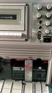 Alexus Amplifier Portabel: Baterai Kering & AC DC, Dua Mikrofon Nirkabel, Perekam Audio Kaset, USB Flash Disk & SD Card