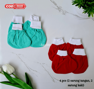 3Sarung Tangan Bayi Dan Kaos Kaki Bayi Warna perlengkapan bayi lahir