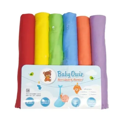 MOMO Bedong Bayi rainbow Uk 100 x 90 - Bedong Bayi 6pcs