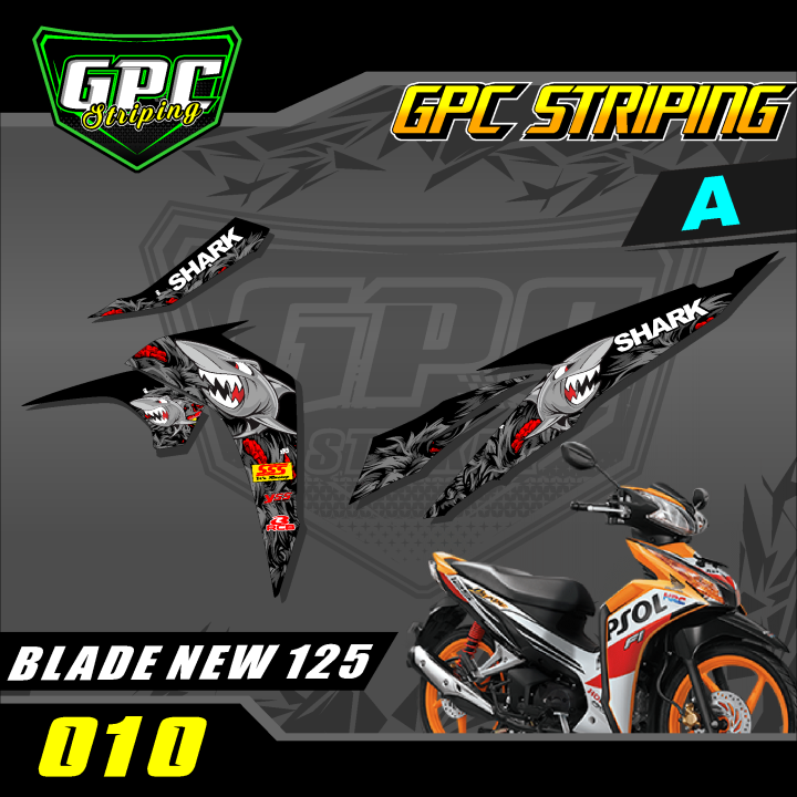 [COD]Sticker Striping Honda Blade New 125 010-Stiker variasi list Motor ...