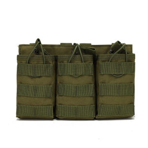 Tactical MOLLE Triple Open-Top Pouch for Outdoor & Survival Gear