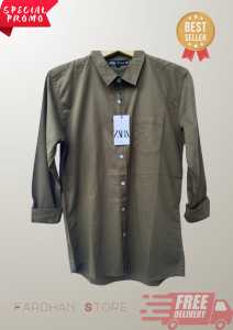 TURUN HARGA!! KEMEJA LENGAN PANJANG PRIA || SHANGHAI SLIMFIT || BAHAN KATUN TWILL || KEMEJA PRIA CASUAL || KEMEJA PRIA POLOS || KEMEJA PRIA FORMAL