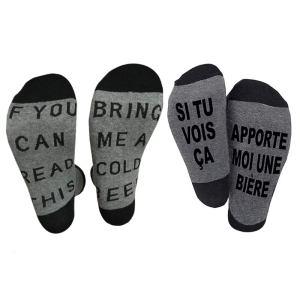 Funny Saying Crew Socks If You Can Read This Bring Me Beer Letters Hosiery Gifts