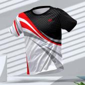 Mens Fitness Casual T-shirt Slim Breathable Short Sleeve Jersey Summer Quick Dry T-shirt Mens Clothing Tees