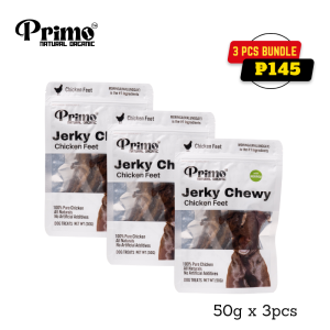 Primo Dog Jerky Treats Chicken Feet with Moringa (Malunggay) 50g 3pcs Bundle Superfood Pet Treats Jerky Chewy