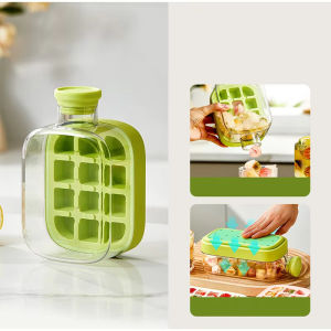 Aitemay Ice Cube mold Water Cup Ice-making molds 500ML Summer Ice Cube Water Cup 2in1 Creative Ice Cube Mold DIY Food Straw Cup Portable Kettle Grade Outdoor Fitness Ice Cube Tray Drink Bottle