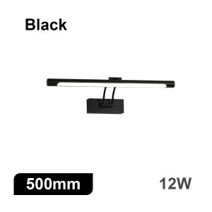 LUCKYLED Led Indoor Wall Lamp 55/80cm Black Silver Picture Light Aluminum Bathroom Wall Light Fixture Lampu Bilik