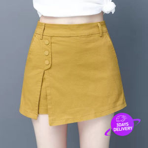 Womens High-waist Shorts Summer New Casual A-line Skirt Fashionable and Versatile Slimming Wide-leg Pants