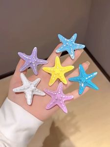 Cute Mermaid Starfish Hair Clip Korean Style Ocean Beach Duckbill Bangs Hair Accessories Klip Rambut Bintang Laut美人鱼海星发夹