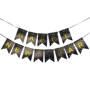 อลูมิเนียมฟอยล์ตกแต่งสําหรับงานเลี้ยงปีใหม่ 2025 อลูมิเนียมฟอยล์รูปดาวสีดําและสีทอง เหมาะสําหรับตกแต่งงานปาร์ตี้ปีใหม่ ร