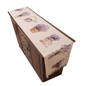 Decorationative Florals Art Tablecloth Quick Drying Machine Washable Fit Most Tables Home Decoration