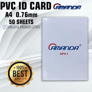 Kertas PVC Bahan ID Card Instan 50 Sheet Merk Amanda