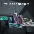 AULA  61 Keys Hot-swappable RGB Backlit Mechanical Keyboard Detachable Type-C Wired Gaming Keyboard  ( F3261). 