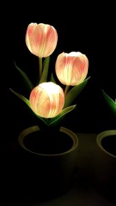 Litake ไฟกลางคืนทิวลิปจำลอง Led ประดับโคมไฟดอกไม้ปลอมสำหรับตกแต่งเดสก์ท็อปห้องนั่งเล่นในบ้าน