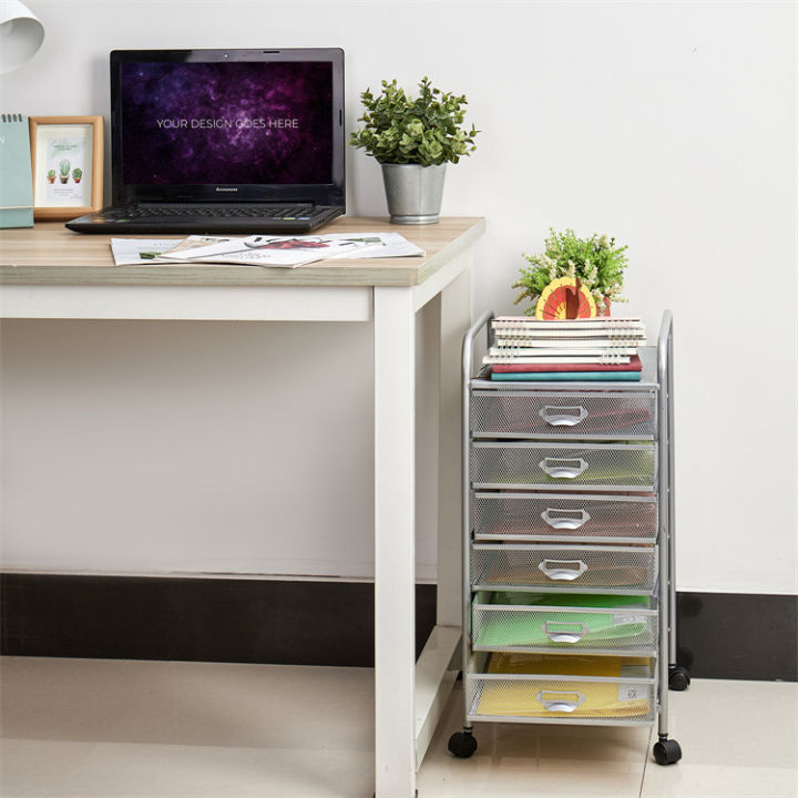 Office wrought iron multilayer A3 file storage cart A4 file sorting