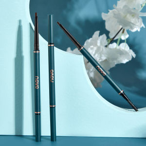 NOVO eyebrow pad extremely thin and small triangular eyebrow pencil naturally slender waterproof and long-lasting and it is not easy for beginners to smudge the double-headed eyebrow pencil.