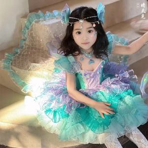 ชุดเจ้าหญิงเงือกสำหรับเด็กผู้หญิง ชุดโลลิต้าใหม่ ชุดเจ้าหญิงสายเดี่ยว น่ารักสุด ๆ เทรนด์ร้อน