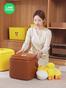 【LDIES】Line FRIENDS การ์ตูน Multifunctional Storage สตูลนั่งเก็บสตูล LF Home Storage สตูลของเล่นกล่องเก็บโซฟาสตูลเก็บสตูลรองเท้าเปลี่ยนสตูลของขวัญตู้เก็บกรณี