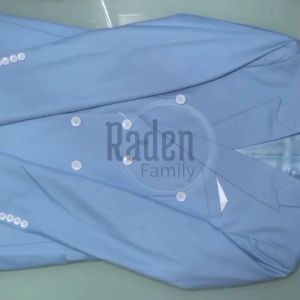 2024 Fashion Baru Pria Kasual Butik Bisnis Warna Solid Double Breasted Setelan Jaket Blazer Mantel BY RADEN FAMILY