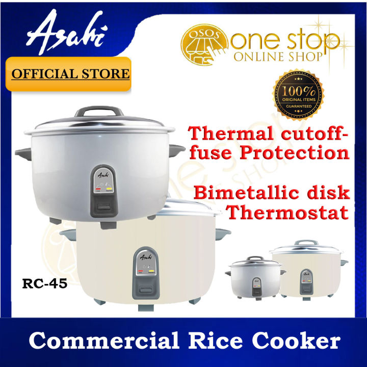 Asahi Original Commercial Rice Cooker 45cups (7.8L) RC45 •OSOS