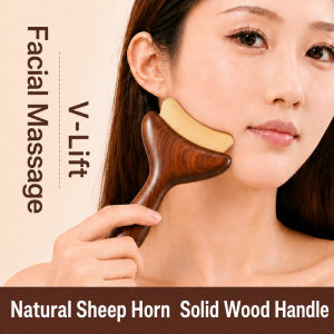 ✨ Horn Handle Small Push Comb Massage Brush For Daily Detangling/Scalp Care/Frizzy Hair/Comfort Grip/Easy Cleaning/Gentle Material Sheep Horn Small Push Comb Massage Brush